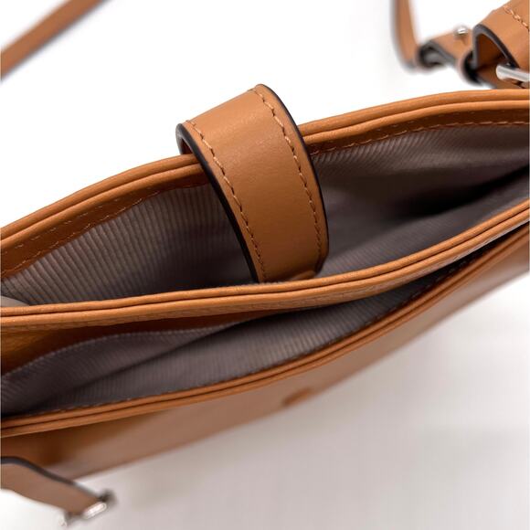 RADLEY LONDON Wilton Way Crossbody Tan Leather Slim Tab Travel Pockets NEW - Picture 5 of 16